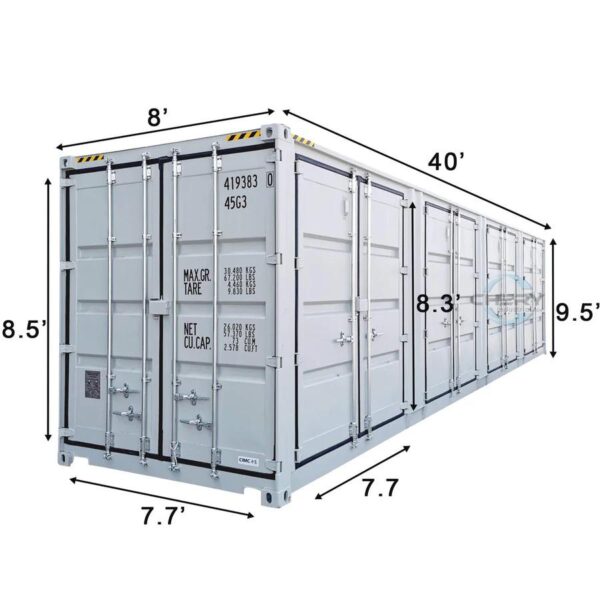 40ft HC One Trip Container with 4 Side Doors - Image 3
