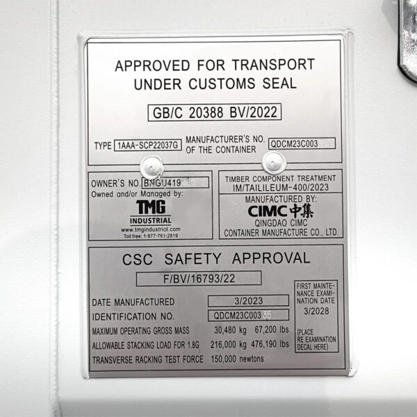 40ft HC One Trip Container with 2 Side Doors - Image 5