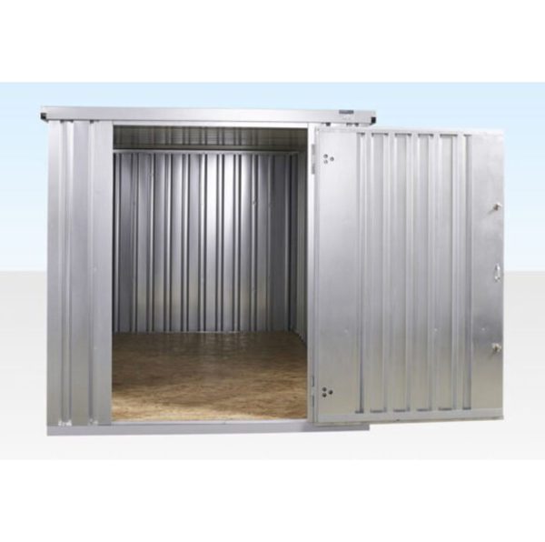 4M X 2.1M Flat Pack Container Store – Galvanised - Image 4